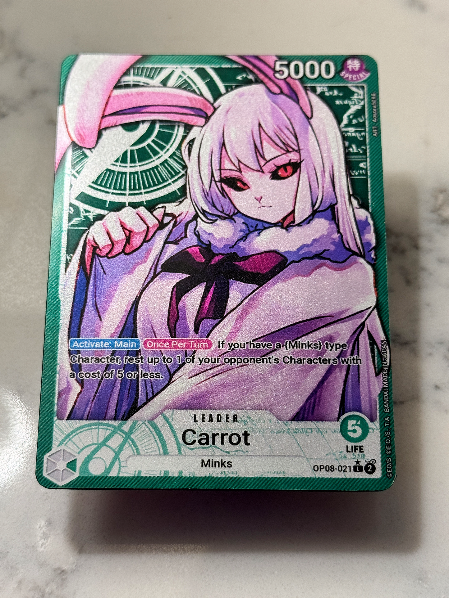 OP08 Custom Carrot Leader Card - Sulong Form | OPTCG